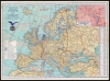 1940 Rand McNally/ Richfield Oil Corp Map of the European Theatre of World War II
