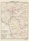 1920 Dutch East Indies Tourist Bureau Map of the Padang Highlands in Sumatra