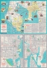 1961 General Drafting Pictorial Map of Tampa and St. Petersburg, Florida