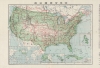 1911 Kusuyama Map of the United States of America