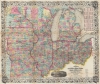 1855 J. Calvin Smith and Colton Map of the Upper Midwest