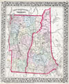 1874 Mitchell Map of New Hampshire and Vermont