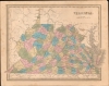 1846 Bradford Map of Virginia (including West Virginia)