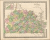 1849 Greenleaf Map of Virginia