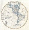 1844 Flemming Map of the Western Hemisphere or South and North America