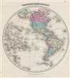 1857 Colton Map of the Western Hemisphere or Americas