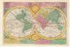 1750 Schreiber Double Hemisphere Map of the World