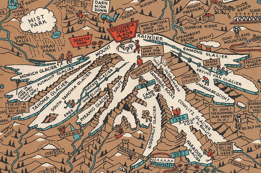 1934 Lindgren Brothers Map of Yellowstone