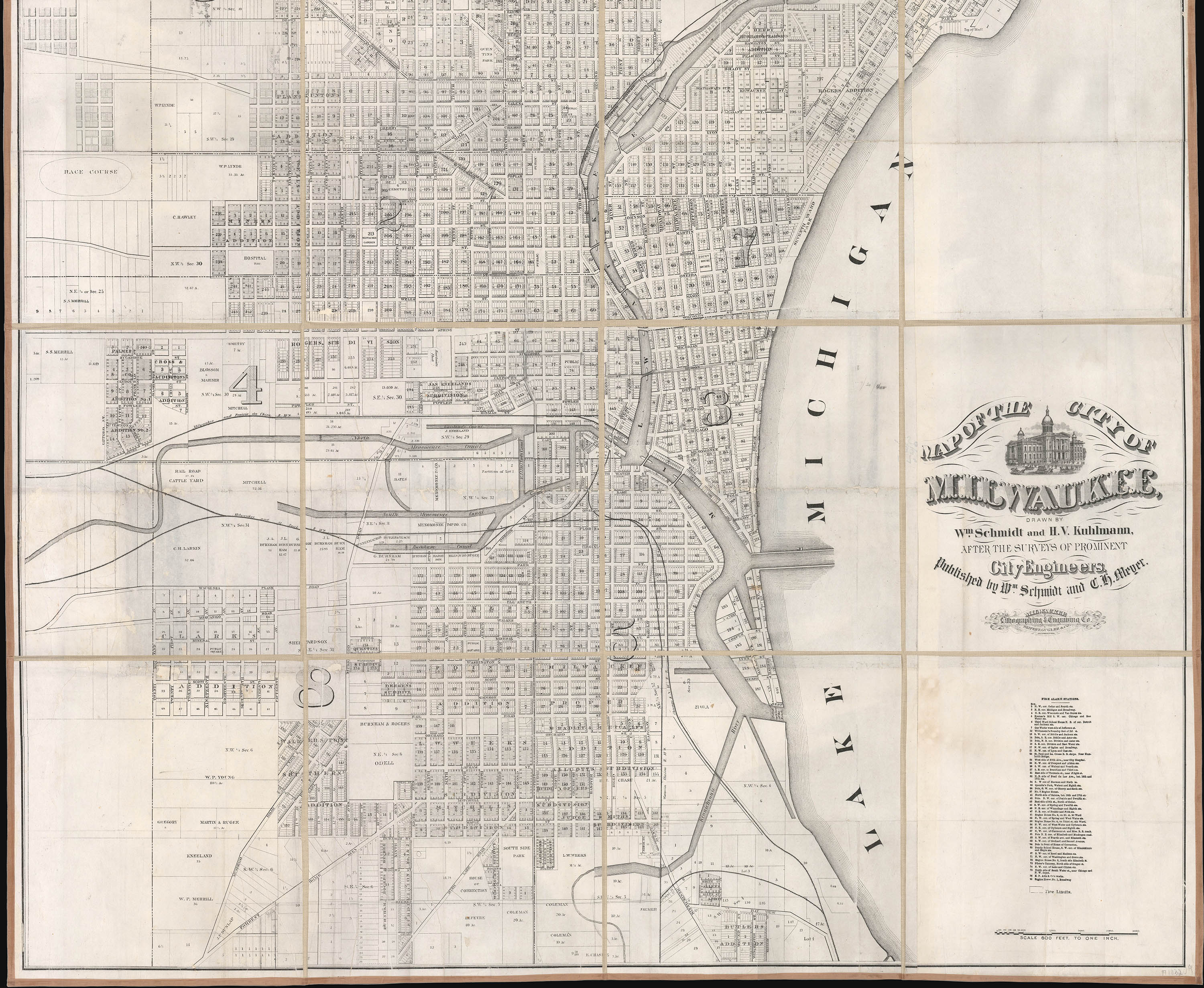 Map of the City of Milwaukee.