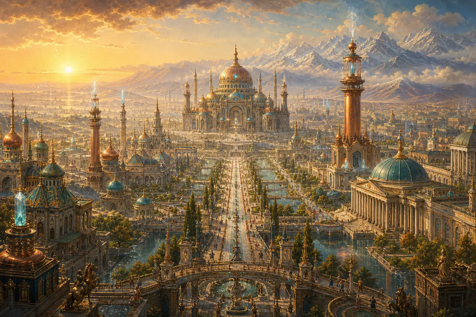 AI Imagining of a city of Great Tartaria.
