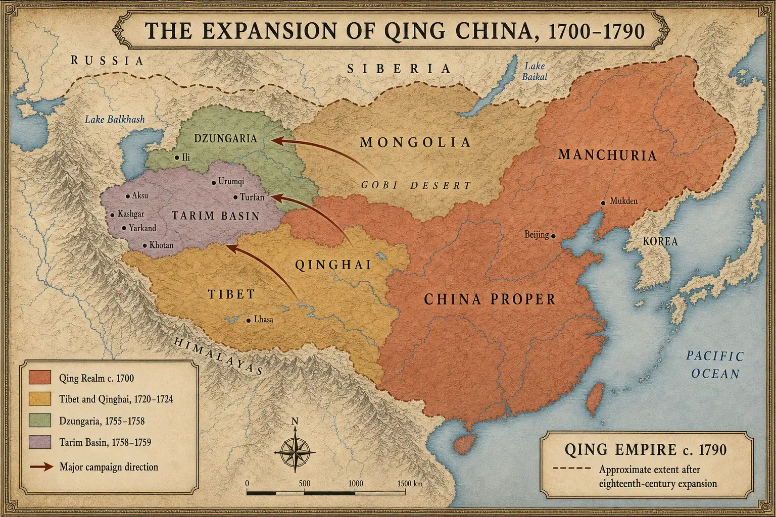 THE EXPANSION OF QING CHINA, 1700-1790
