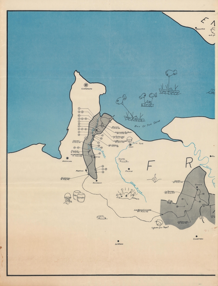 Operations from Omaha Beach to Elbe River. - Alternate View 3