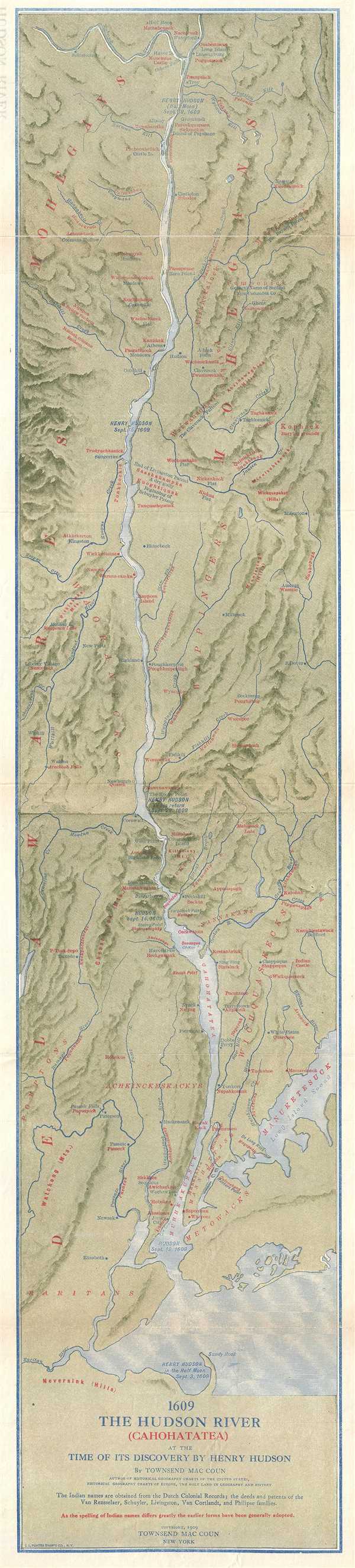 1609 The Hudson River (Cahohatatea) at the Time of its Discovery by Henry Hudson - Main View