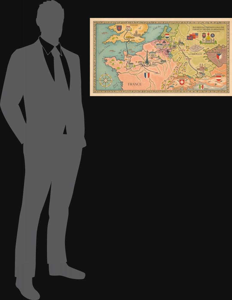 262 Ordnance Battalion (AM) in the European Theatre of Operations. Lt. Col. H.C. Holman Commanding. - Alternate View 1