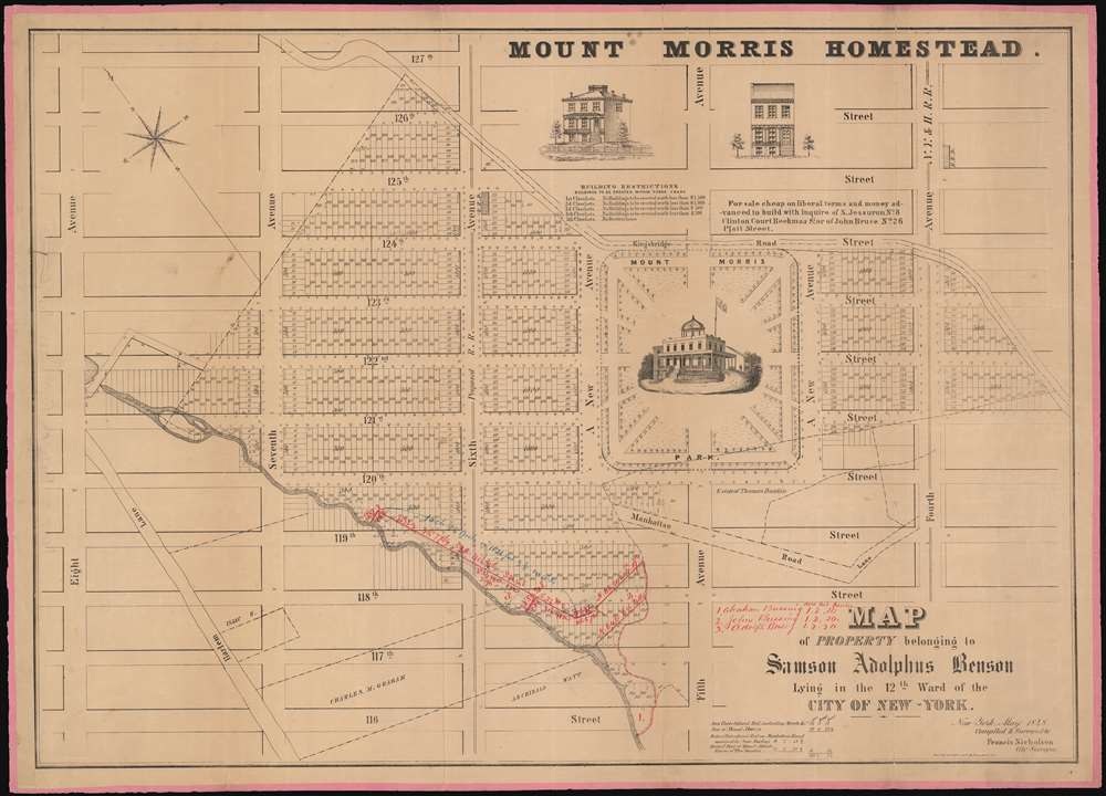 Map of the Property belonging to Samson Adolphus Benson Lying in the 12th War of the City of New-York. - Main View