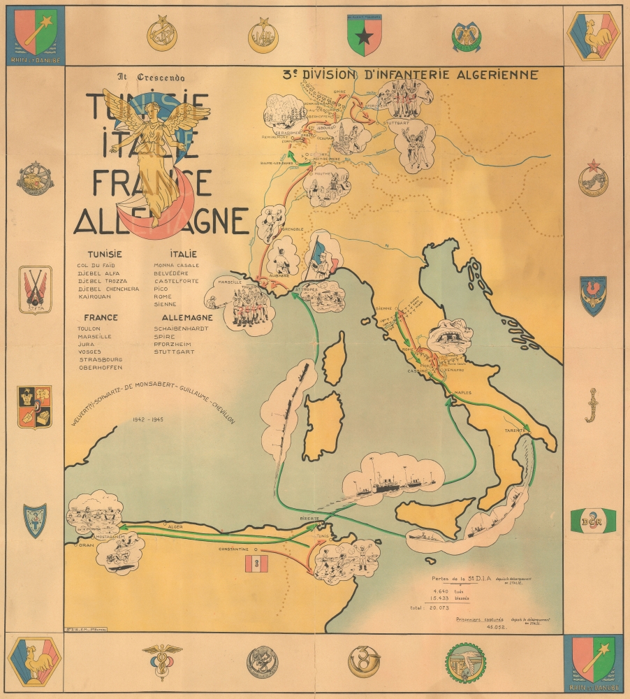 3e Division D'Infanterie Algerienne Tunisie Italie France Allemagne. - Main View