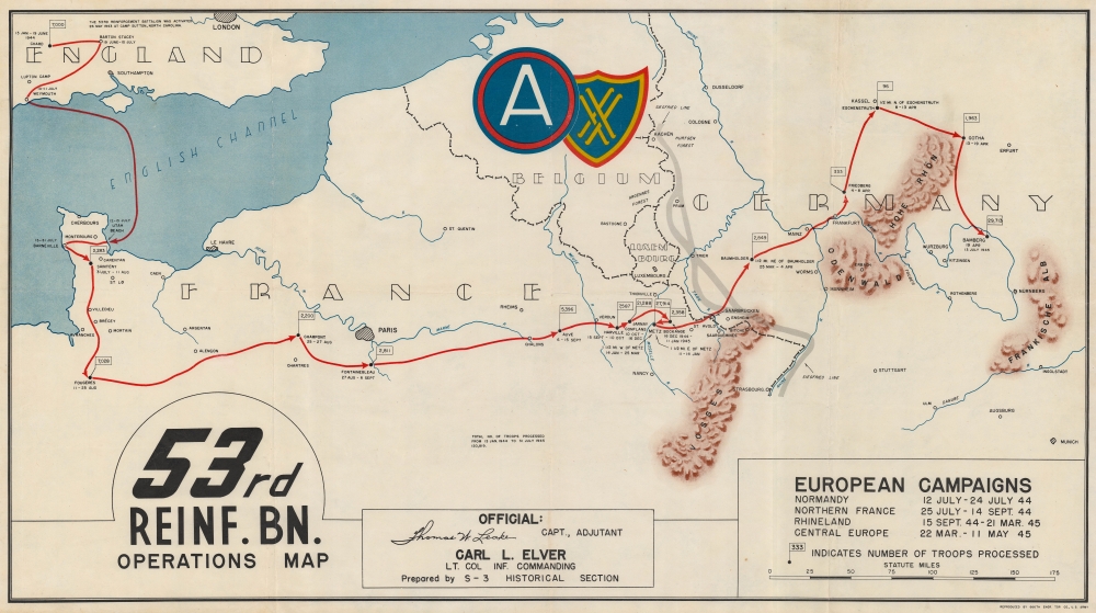 53rd Reinf. Bn. Operations Map. - Main View