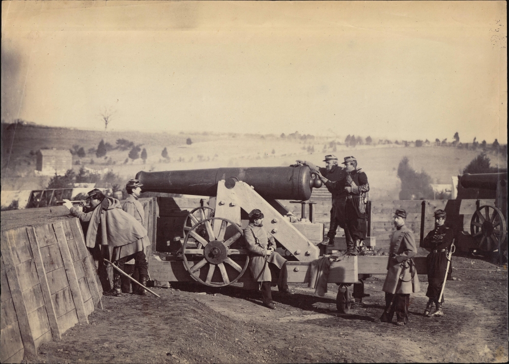 Fort Gaines - Officers of 55th New York Infantry. - Main View