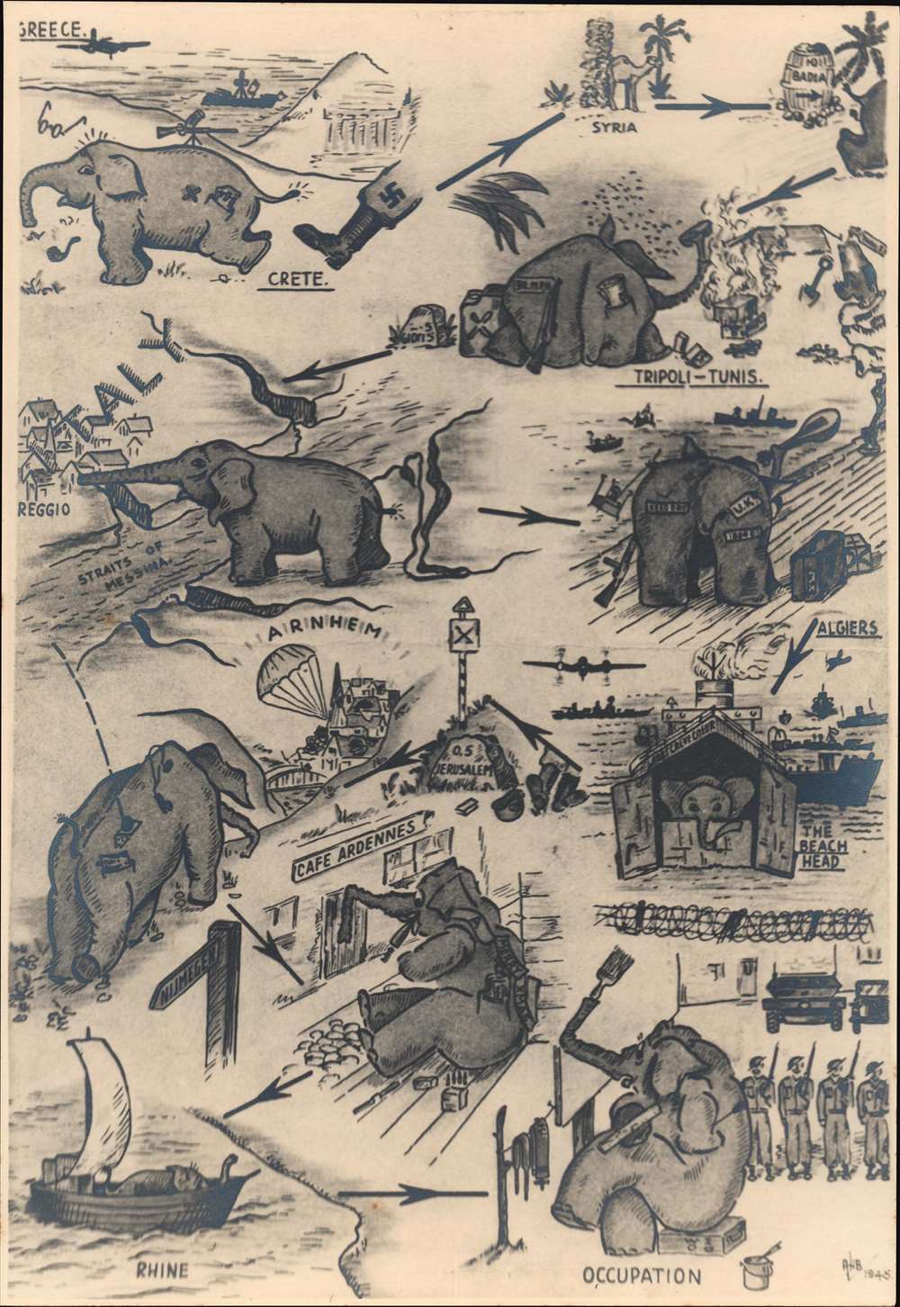 ['Elephant' Military Route Map]. - Main View