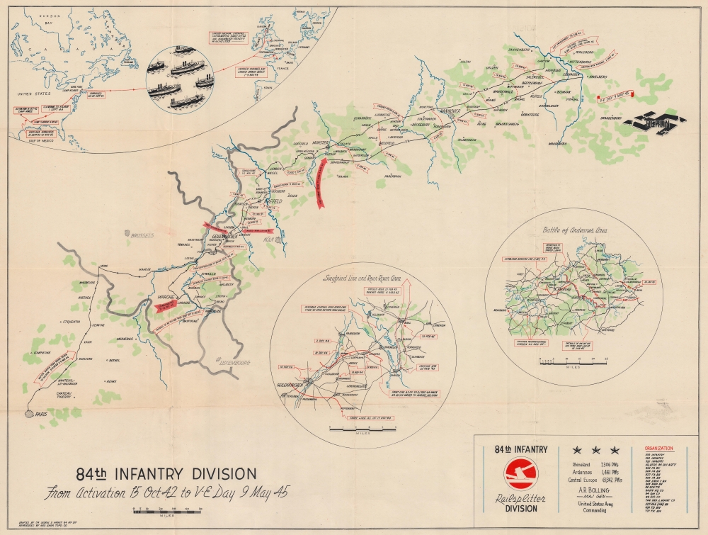84th Infantry Division From Activation 15 Oct 42 to V-E Day 9 May 45. - Main View