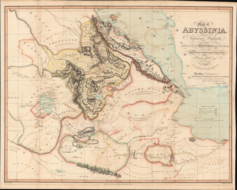Map of Abyssinia and the adjacent districts laid down partly from original Observations taken in the Country and partly compiled from information collected there by Henry Salt Esq. - Main View