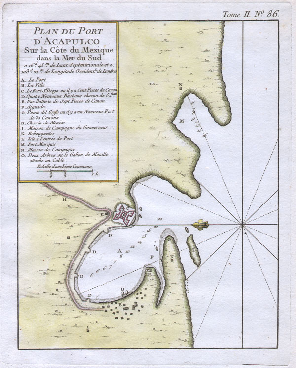 Plan du Port d’Acapulco sur la Cote du Mexique dans la Mer du Sud. - Main View