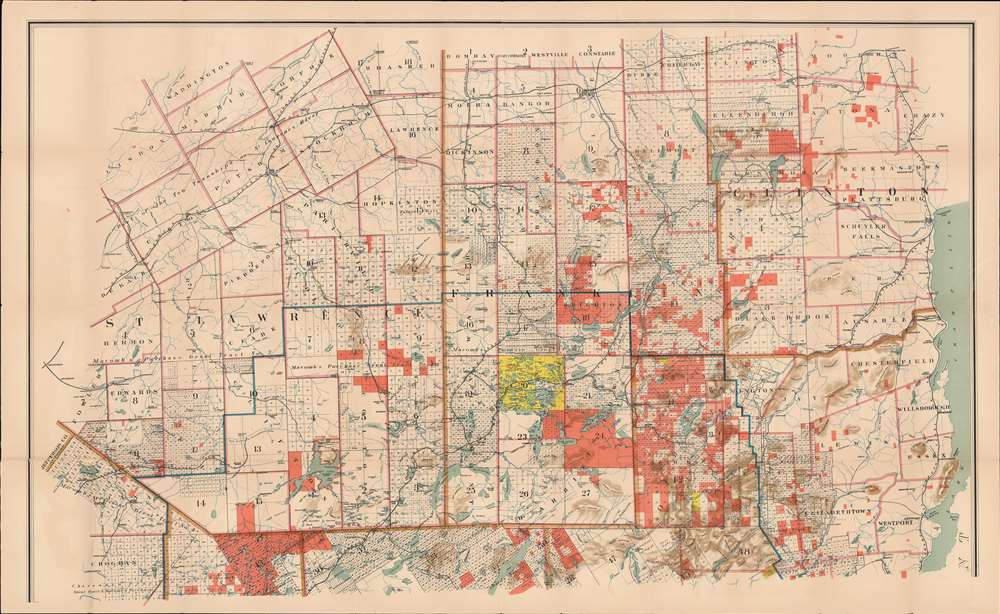 Map of the Adirondack Forest and Adjoining Territory Compiled from Official Maps and Field Notes on file in the State Departments at Albany, N.Y. - Alternate View 3