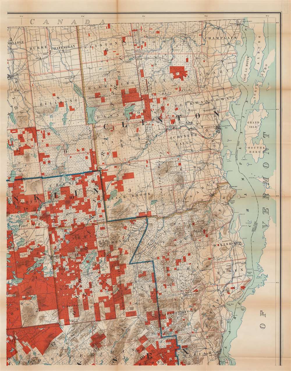 Map of the Adirondack Forest and Adjoining Territory. - Alternate View 3