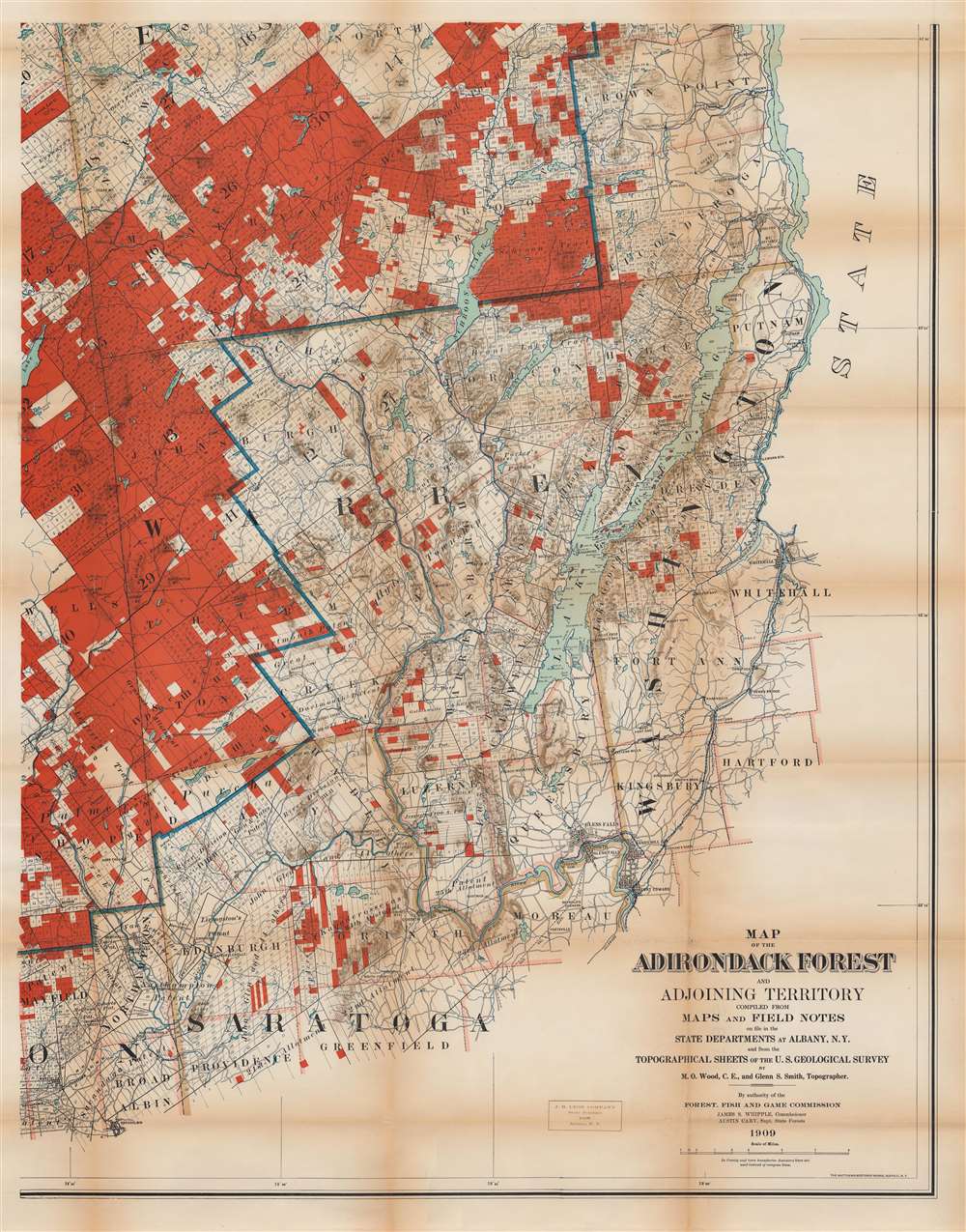 Map of the Adirondack Forest and Adjoining Territory. - Alternate View 5