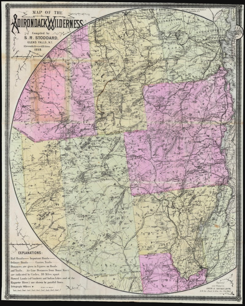 Map of the Adirondack Wilderness. - Main View