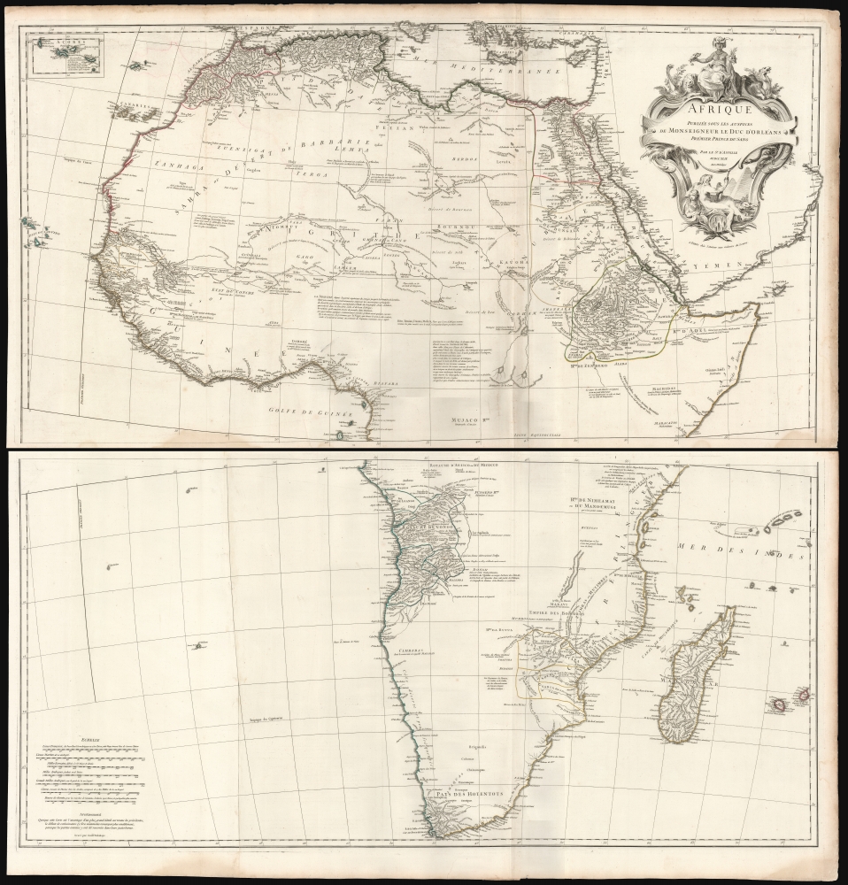 Afrique Publiée sous les Auspices de Monseigneur le Duc D'Orléans Prémier Prince du Sang. - Main View
