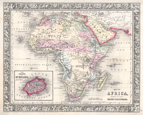 Map of Africa showing itsmost Recent Discoveries. - Main View