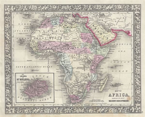 Map of Africa, Showing its most Recent Discoveries. - Main View