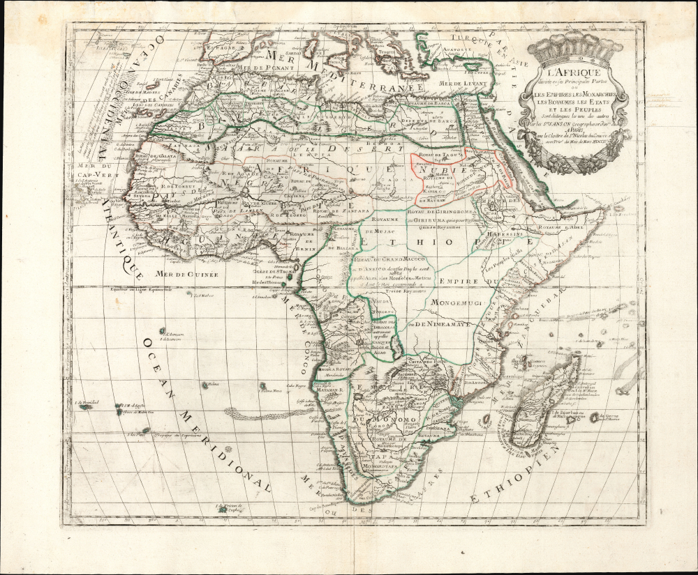 1705 Pierre Moullart-Sanson Map of Africa