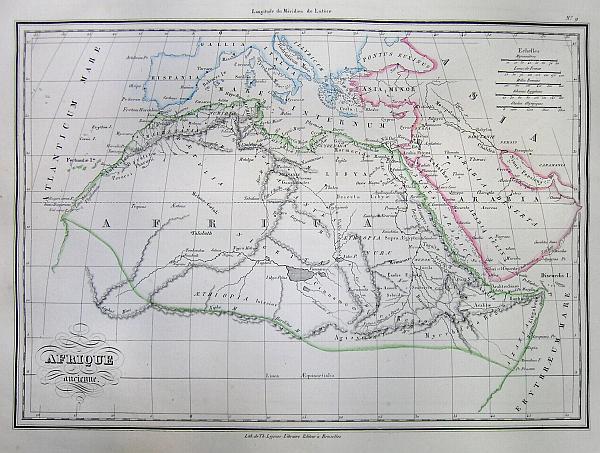 1837 Malte-Brun Map of Africa in Ancient Times