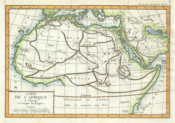 Carte de l'Afrique A l'Epoque de l'origine des Empires. - Main View