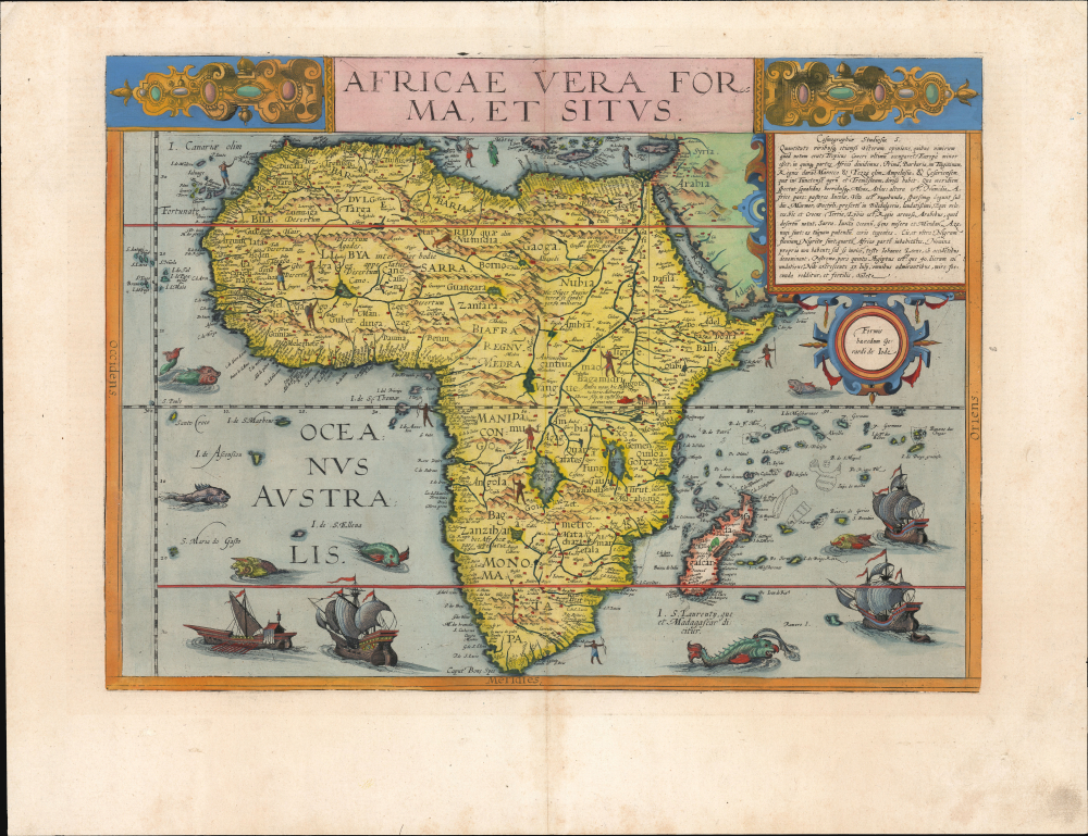 1593 Cornelis De Jode Map of Africa