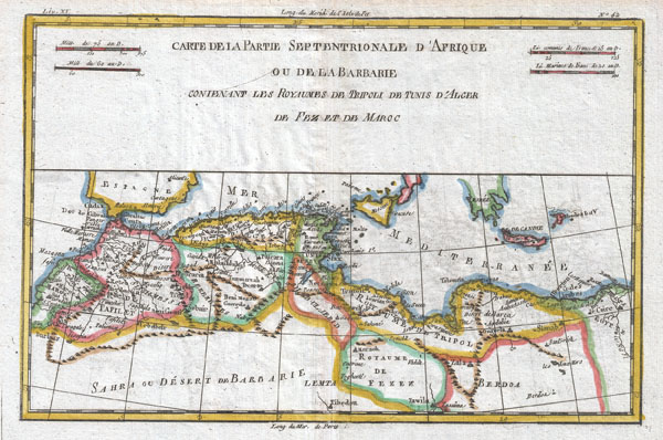 Carte De La Partie Septtrionale D'Afrique - Main View