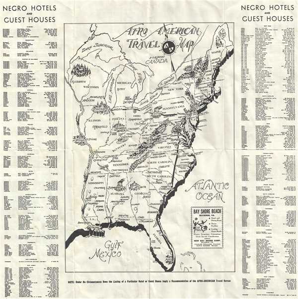 Afro American Travel Map. - Main View