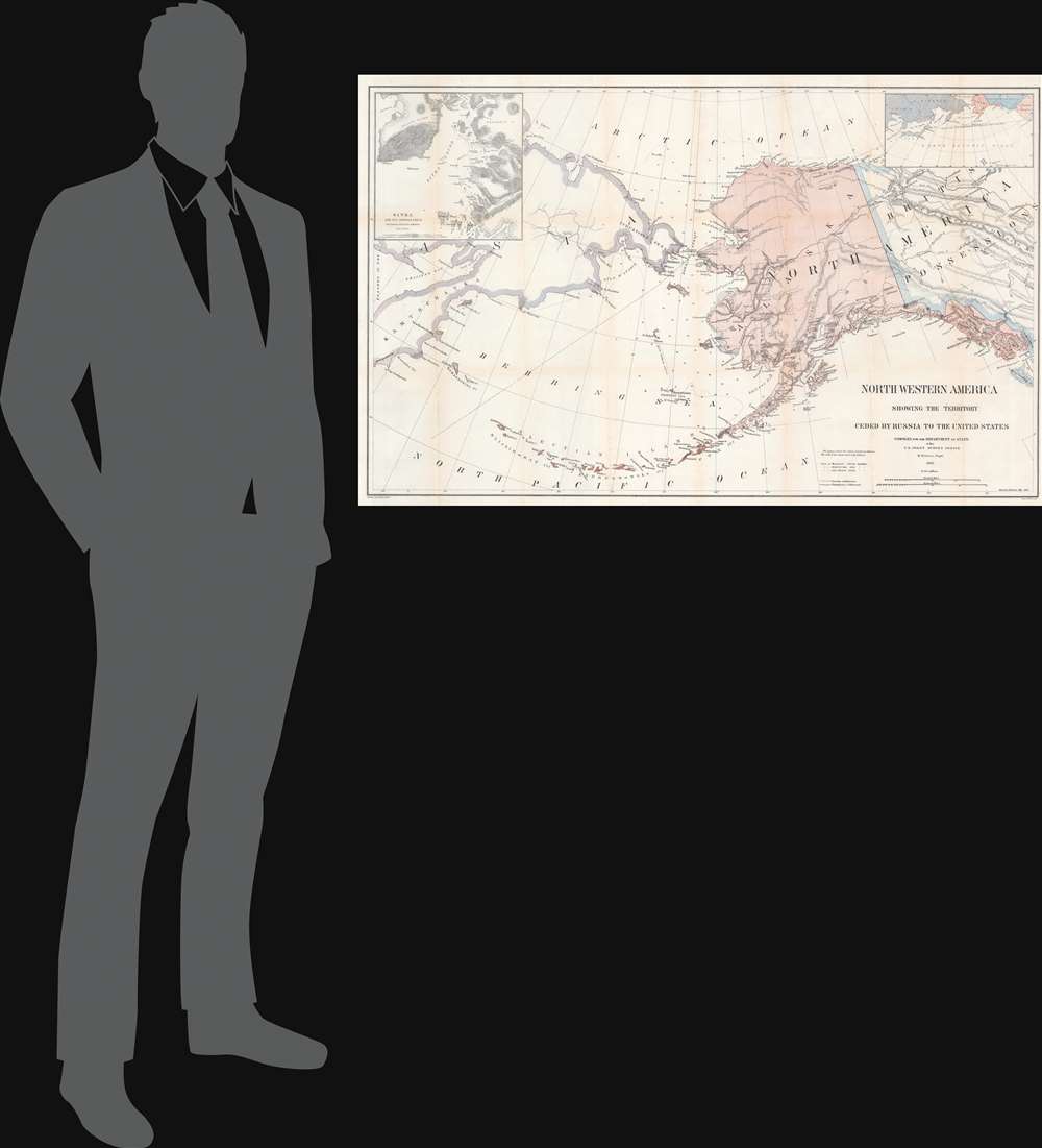 North Western America showing the territory ceded by Russia to the United States. - Alternate View 1