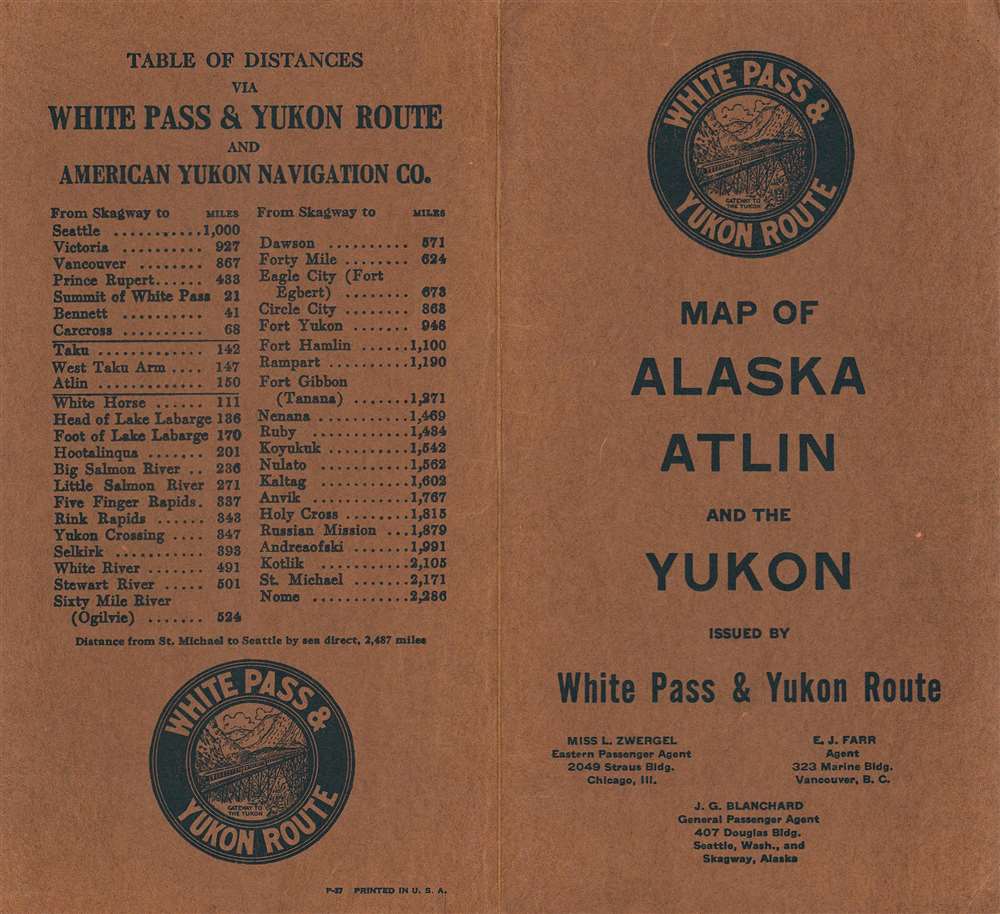 Map of the White Pass and Yukon Route and Connections. - Alternate View 2