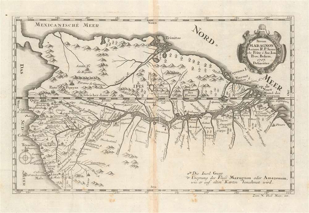 Strom Maragnon Autore R. P. Samuele Fritz, é Soc. Iesu. Prov. Bohem. 1707. Delineatus. - Main View