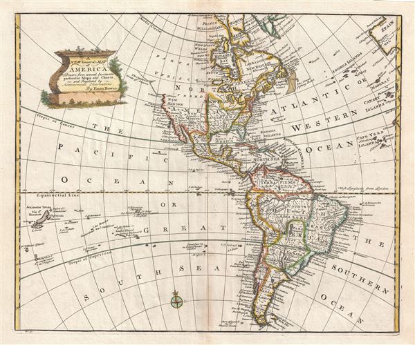 A New General Map of America Drawn from several Accurate particular Maps and Charts and Regulated by Astronomical Observations. - Main View