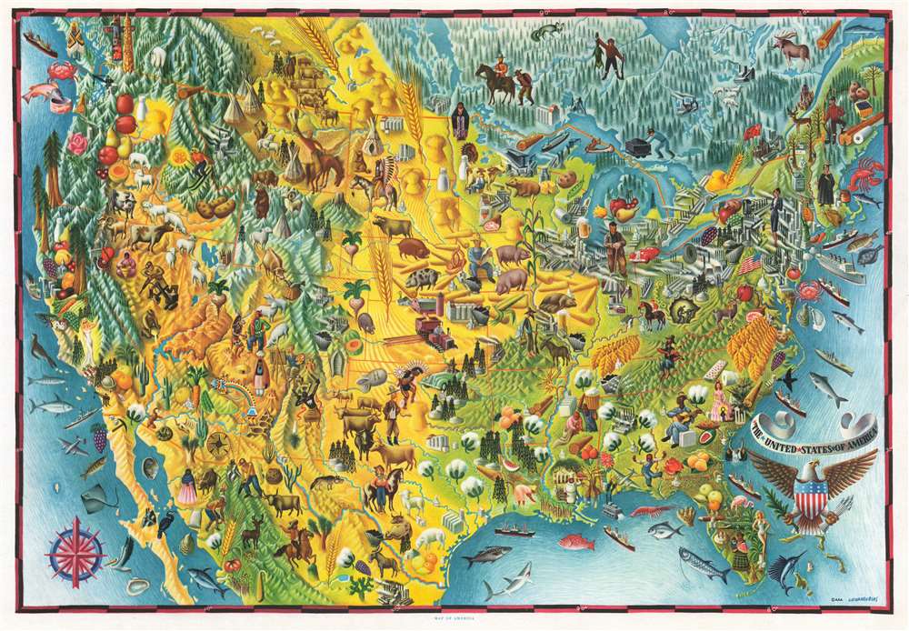 Map of America. / The United States of America. - Main View