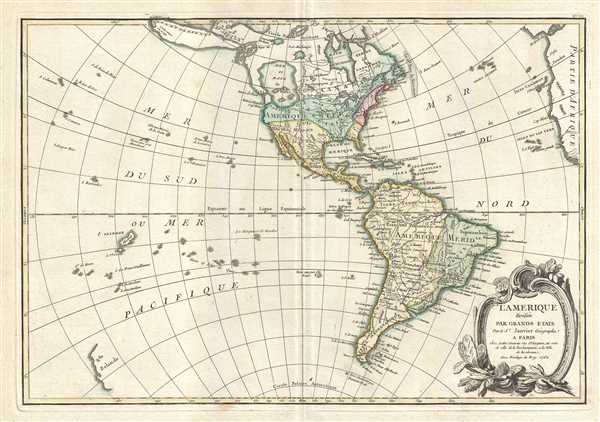 L'Amerique divisee Par Grands Etats.