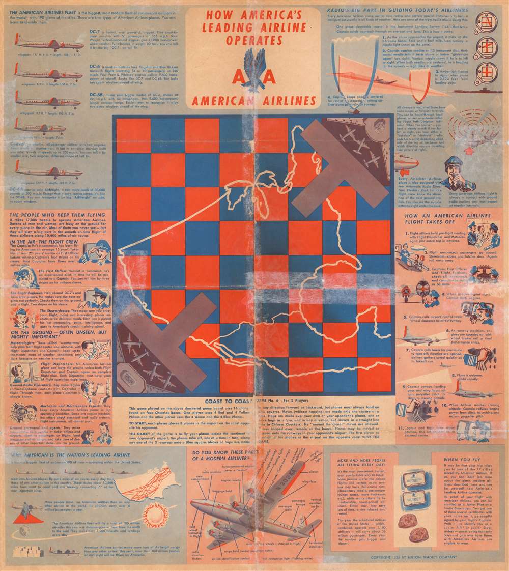 American Airlines System Map. - Alternate View 1