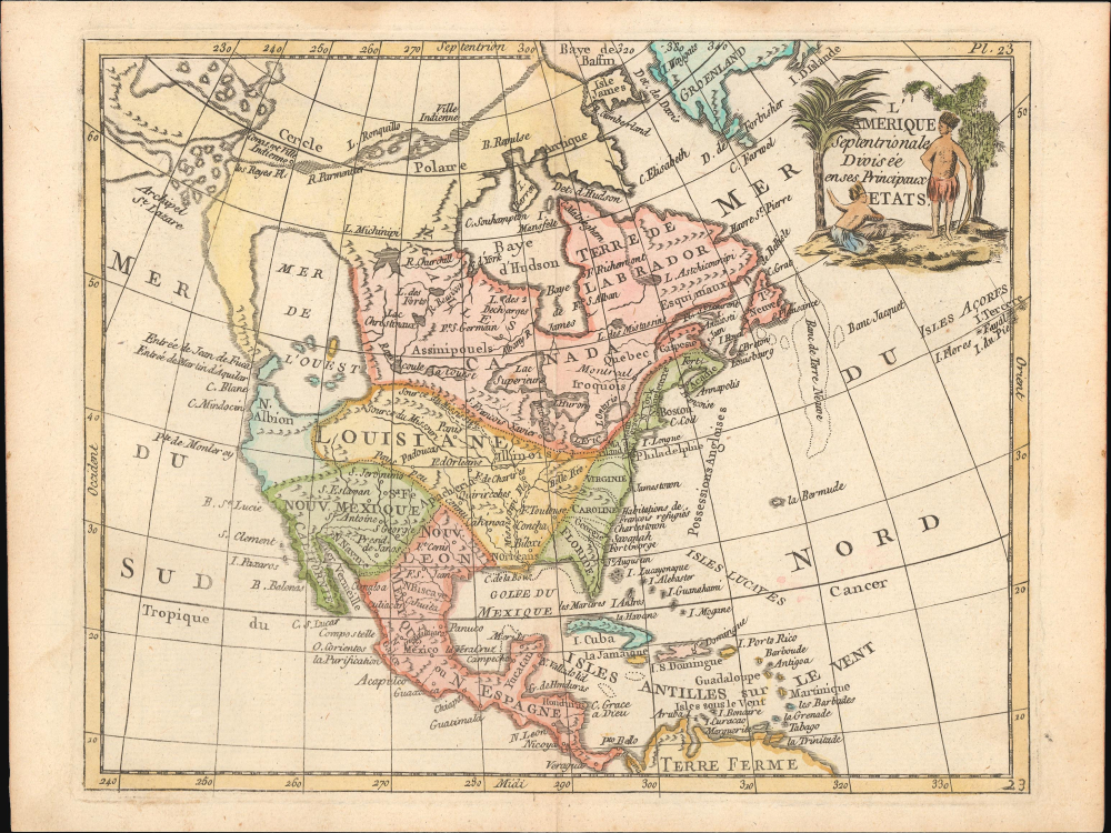 L'Amérique Septentrionale Divisée en ses Principaux Etats. - Main View