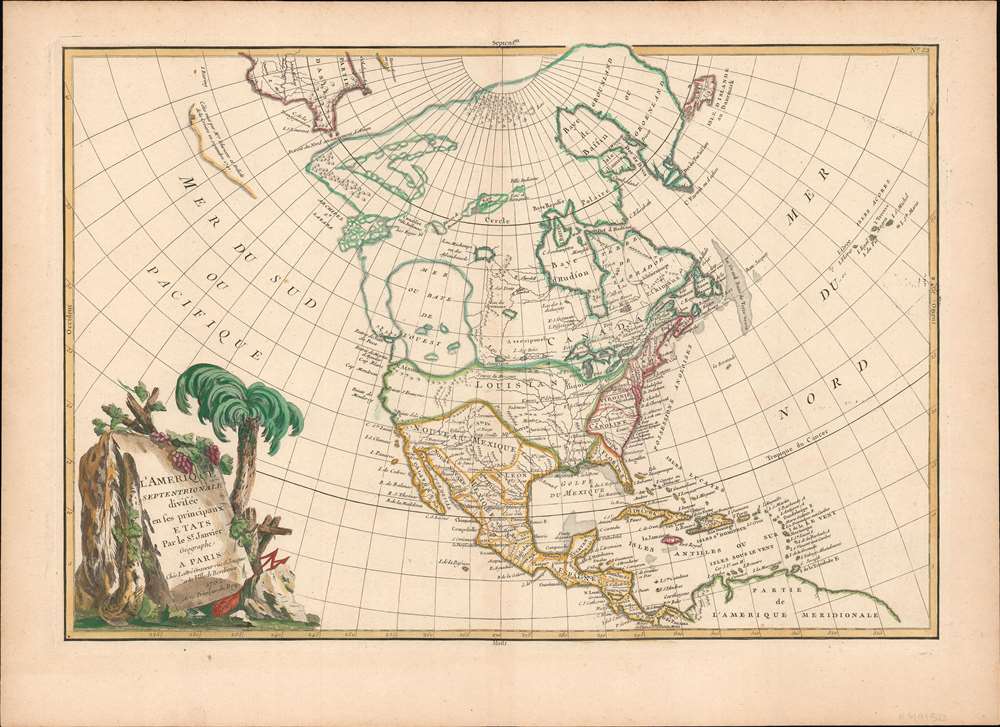 L'Amerique Septentrionale Divisee en ses Principaux Etats. - Main View