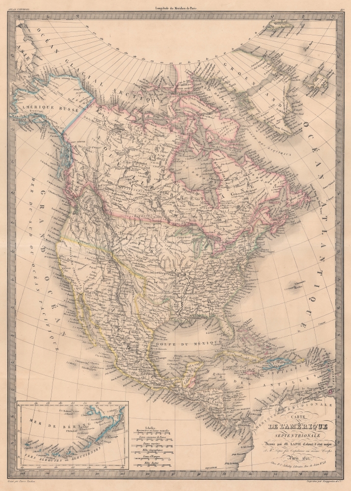 Carte de l'Amérique Septentrionale. - Main View