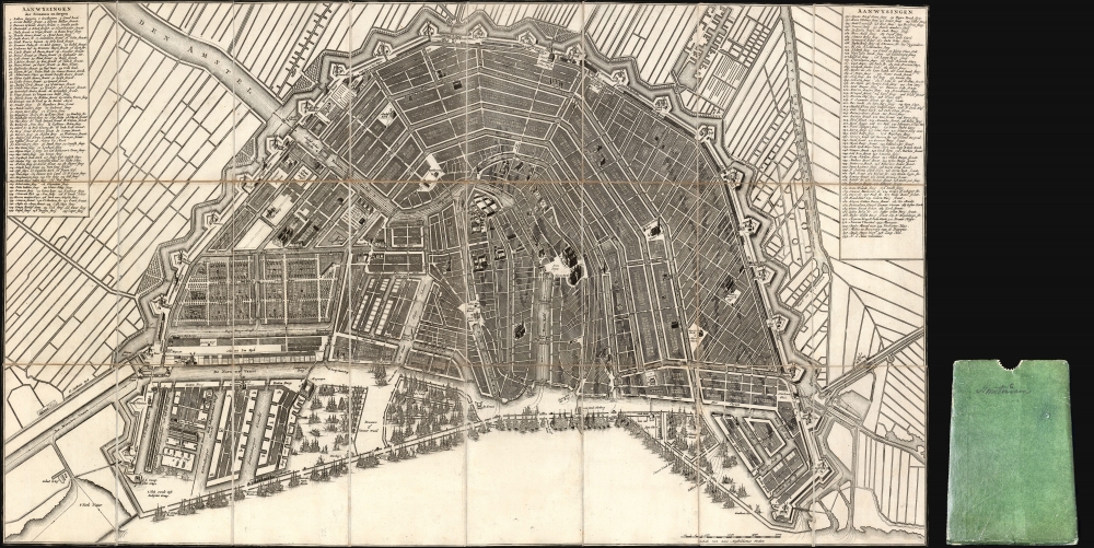 1814 Covens and Mortier Plan and Map of Amsterdam